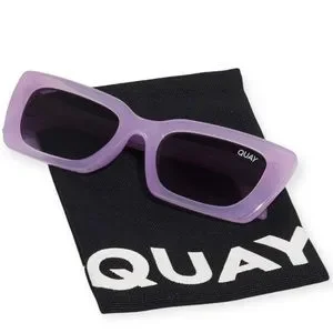 QUAY The DL Sunglasses Purple Frame Grey Lenses Retro Unisex NWT NWT Quay FLAT OUT 54mm cat eye Sunglasses | Mercari main image 4